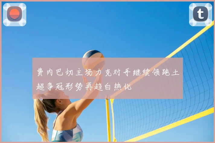 费内巴切主场力克对手继续领跑土超争冠形势再趋白热化